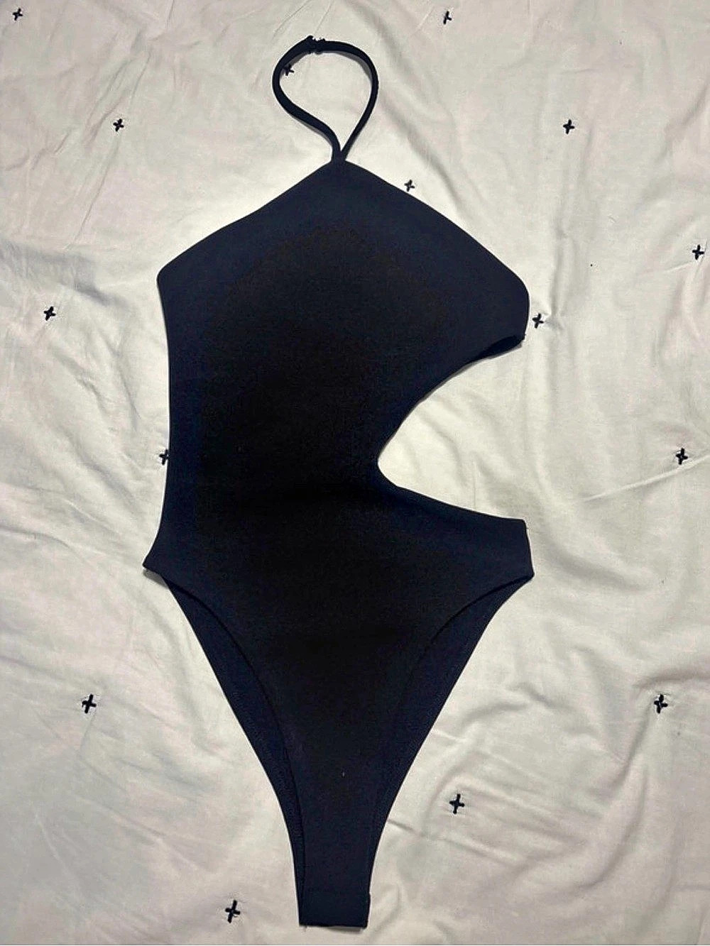 Zara Cut-Out Bodysuit Black Size Medium Like New